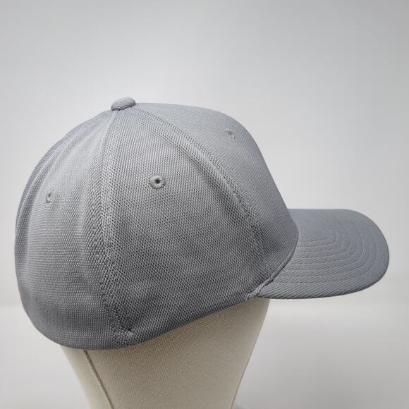 Sport-Tek Fitted Baseball Hat Gray XL Embroidered Flexfit Vent Holes - Picture 5 of 9